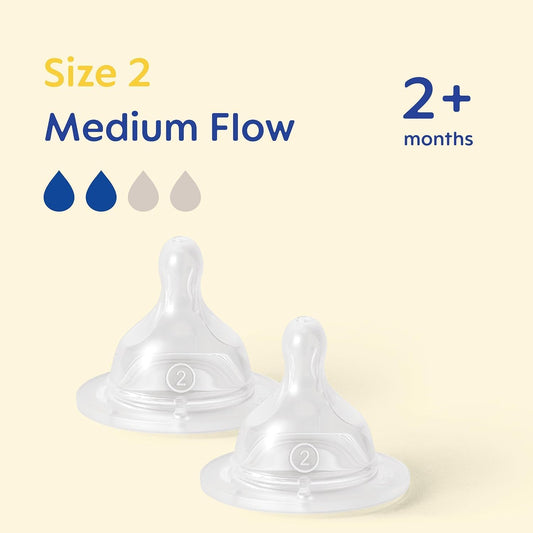 MAM Teats Size 2, Medium Flow, 2 Pack