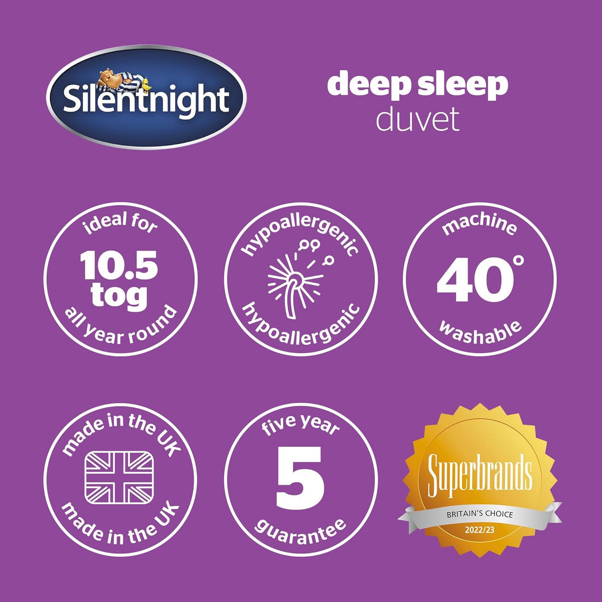 Silentnight Deep Sleep Double Duvet 10.5 Tog 200x200cm
